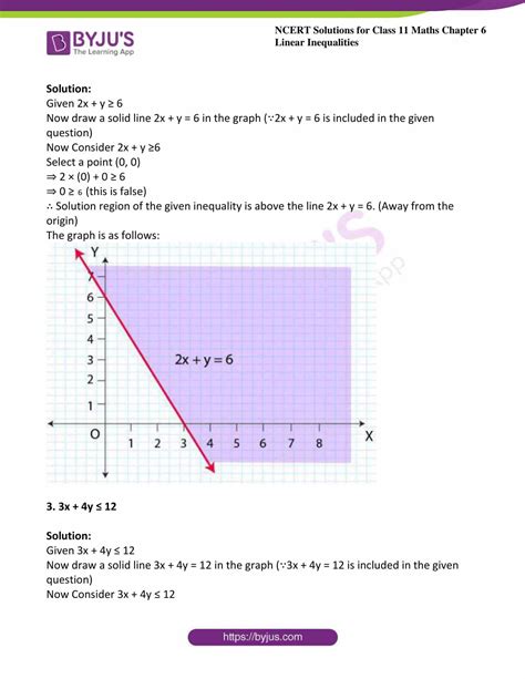 Ncert Solutions For Class 11 Maths Chapter 6 Linear Inequalities