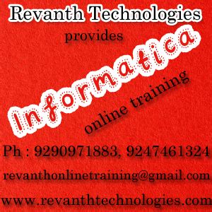 Informatica Online Training In India Revanth